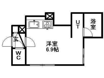 ARS 円山(ワンルーム/2階)の間取り写真