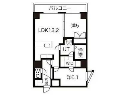 TROIS 2ND(2LDK/4階)の間取り写真