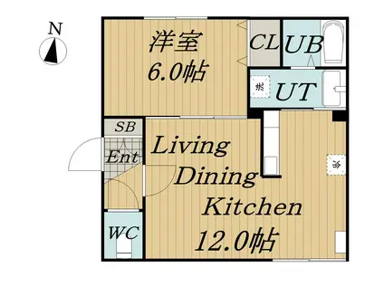 ROYAL OAK中島公園 Ⅱ(1LDK/4階)の間取り写真