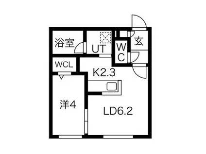CAPELLA大通南(1LDK/4階)の間取り写真