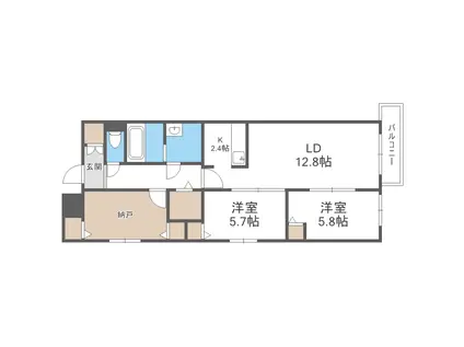 THE MODERN 伏見(3LDK/5階)の間取り写真