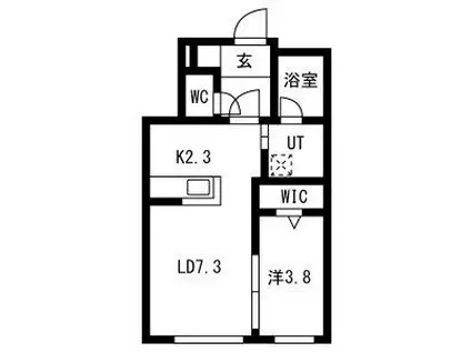 ハイヒルズ(1LDK/3階)の間取り写真