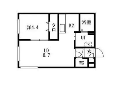 グランデール南郷(1LDK/3階)の間取り写真