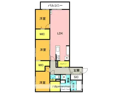 LEIALII511(2SLDK/1階)の間取り写真