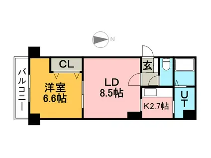 ROYAL HYATT(1LDK/3階)の間取り写真