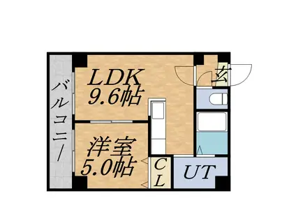 セントポーリア七番館(1LDK/2階)の間取り写真