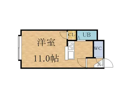 ポーラストリーム(1K/2階)の間取り写真