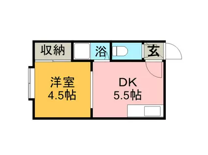 FKひばりヶ丘(1DK/3階)の間取り写真