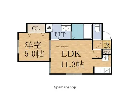 マルグリットひばりヶ丘(1LDK/3階)の間取り写真