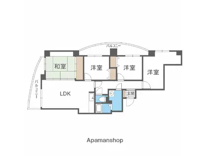 タワーマンション粕谷Ⅲ(4LDK/5階)の間取り写真