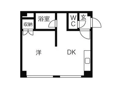 メゾン・ド・ラフィアン(1DK/3階)の間取り写真