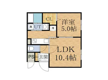 グランメール サガン(1LDK/1階)の間取り写真