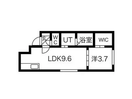 LUMINOUS平岸(1LDK/4階)の間取り写真