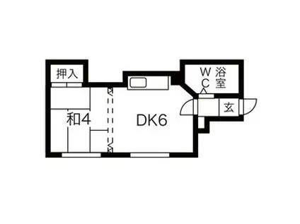 澤山ハイツ(1DK/1階)の間取り写真