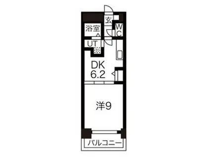 FLAT-A(1DK/6階)の間取り写真