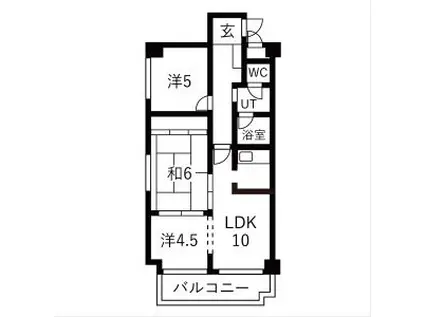シャトーさわだ(3LDK/7階)の間取り写真