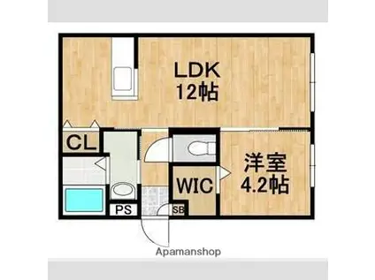 LAVENDER TERRACE(1LDK/3階)の間取り写真