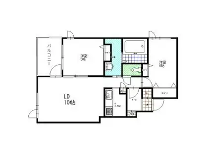 ピアツァルナ月寒中央(2LDK/8階)の間取り写真