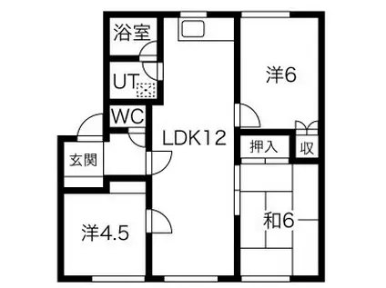 アーバンハイツ(3LDK/2階)の間取り写真