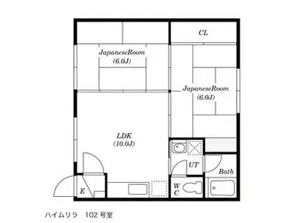 ハイムリラ(2LDK/1階)の間取り写真