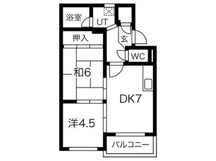 サンケンビル(2DK/3階)の間取り写真