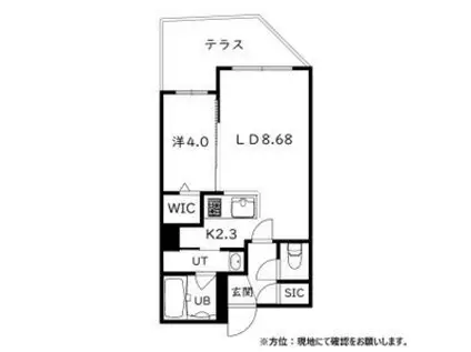 LA.DIMORA 本郷(1LDK/1階)の間取り写真