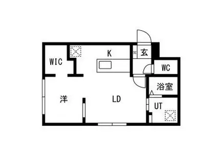 GRACE学園前(1LDK/3階)の間取り写真