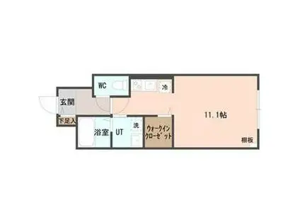 COFFRET平和通6(1K/4階)の間取り写真