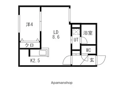 シティプレミア栄通 栄通13丁目MS(1LDK/4階)の間取り写真