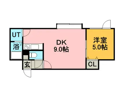 フロルドゥコルザ(1LDK/2階)の間取り写真