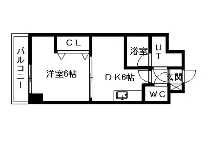 アーバン菊水(1DK/4階)の間取り写真