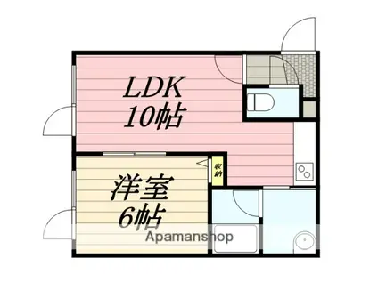 メゾン・ド・ボヌール(1LDK/3階)の間取り写真