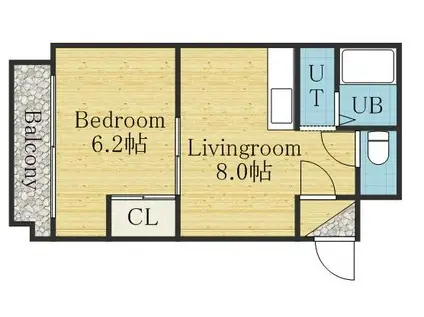 オーシドマン(1LDK/1階)の間取り写真