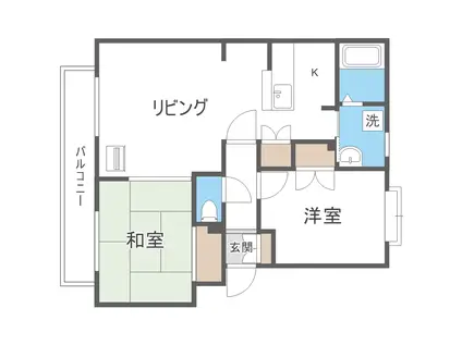 パークハイツE(2LDK/4階)の間取り写真