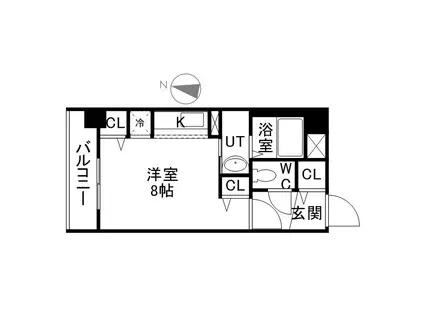 ブランノワールN13EXE(1K/5階)の間取り写真