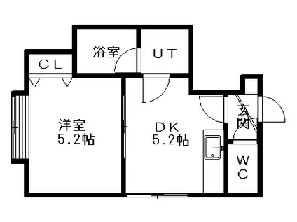ステージN201(1DK/3階)の間取り写真