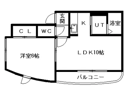 サンシエール・アン(1LDK/3階)の間取り写真