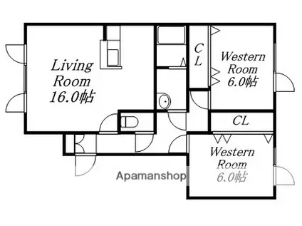 アーティスト45(2LDK/3階)の間取り写真