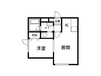 アムールガーデン(1LDK/3階)の間取り写真