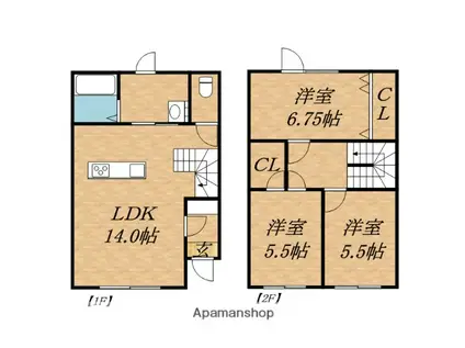 ぷれしゃす2009(2LDK)の間取り写真