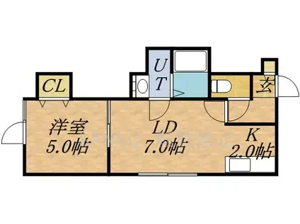 リュクス・N35(1LDK/1階)の間取り写真