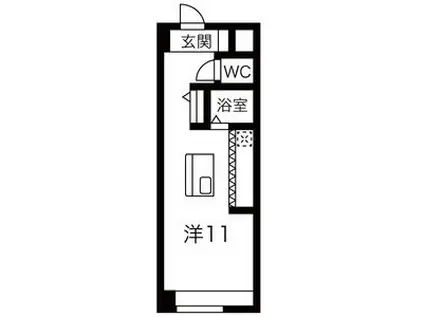 CROSS POINT(ワンルーム/6階)の間取り写真