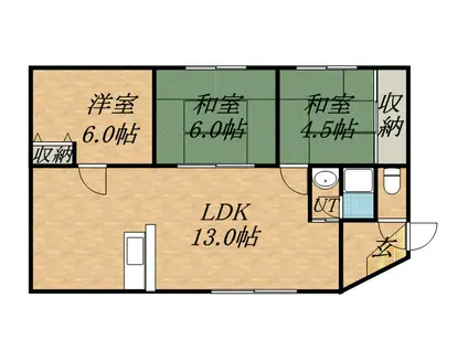 ルーベデンス52(3LDK/1階)の間取り写真