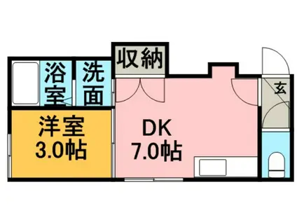 アーバンコート元町Ⅷ(1DK/3階)の間取り写真