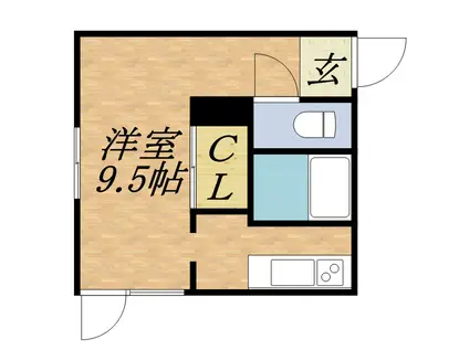 Tハイム新川(1K/3階)の間取り写真