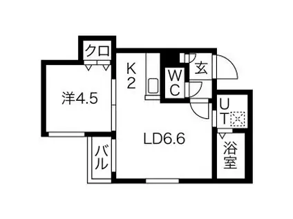 ラ・ベーラ(1LDK/3階)の間取り写真