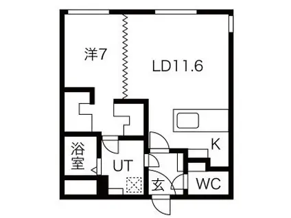 RESIDENCE SAPPORO T9(1LDK/3階)の間取り写真