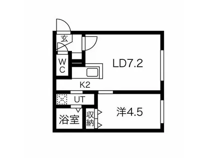 RATO(1LDK/3階)の間取り写真