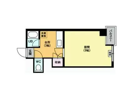 藤井ビル北17条3(1K/3階)の間取り写真