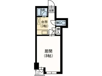 藤井ビル北17条3(1K/2階)の間取り写真